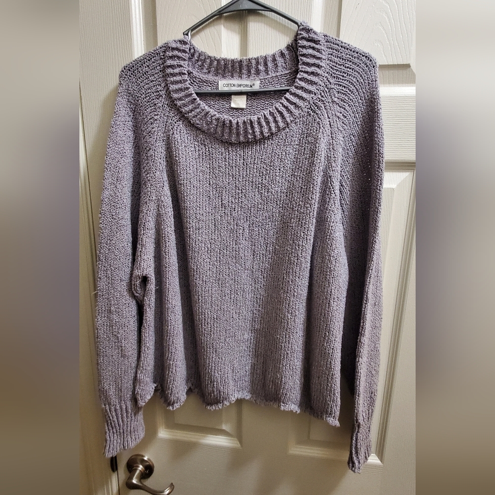 Cotton Emporium Women's Lavender Knit Sweater